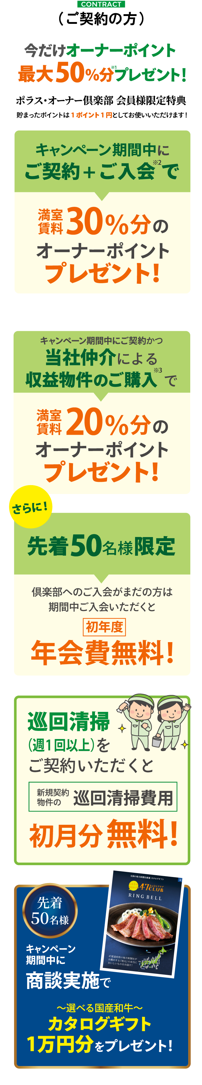 今だけオーナーポイント最大50%分プレゼント!ポラス・オーナー倶楽部 会員様限定特典